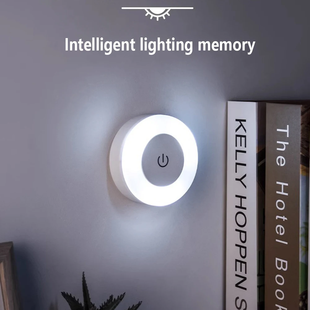 LED Night Light Wireless Rechargeable Touch Light With Magnetic Dimmable Night Lamp For Closet Cabinet Bathroom Kitchen 0.6W