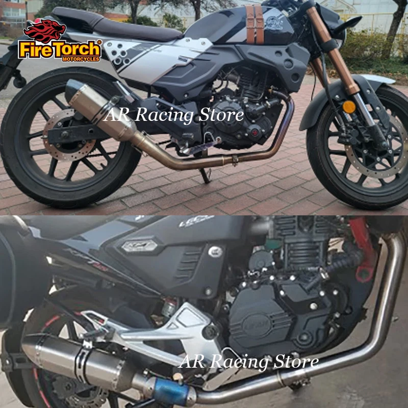 Slip On For LIFAN KPT200 KPT 200 KPM200 Motorcycle Exhaust System Muffler Escape Moto Tip modify Front Link Tube Connector Pipe