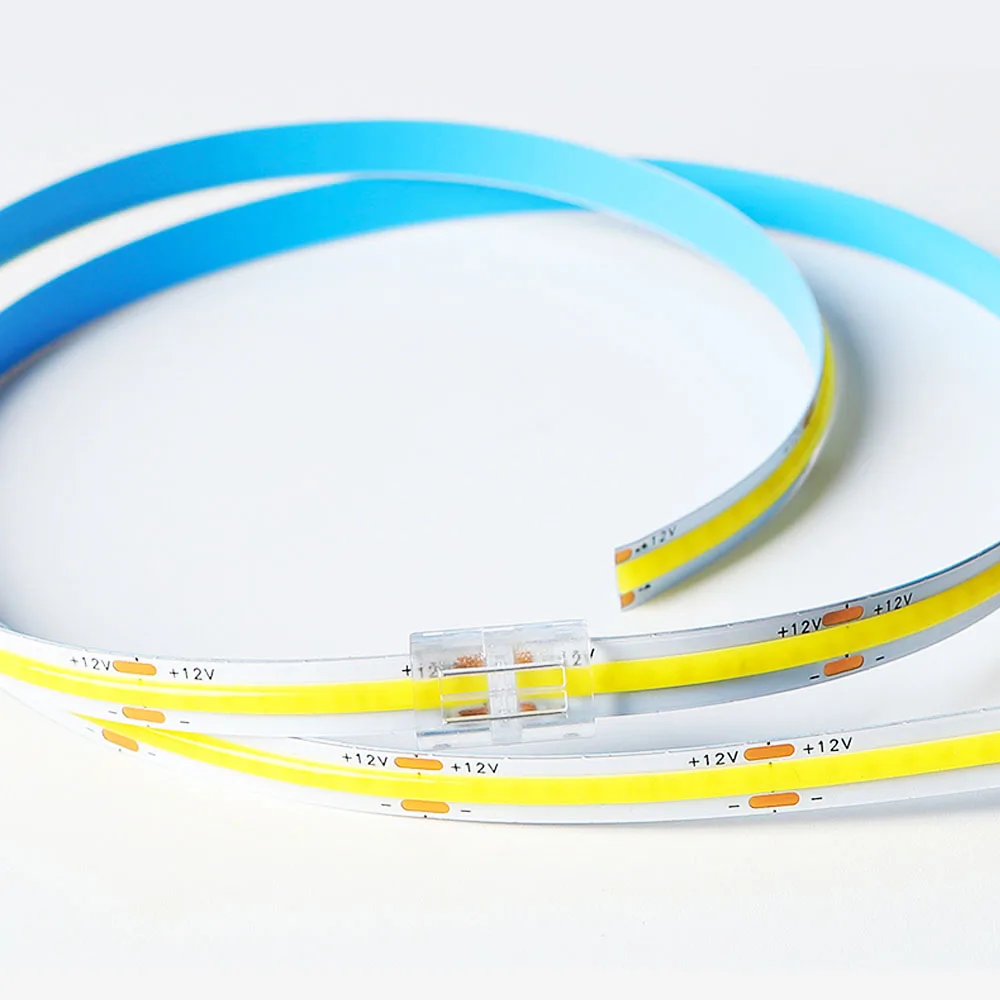 2pin COB LED Strip connettore 8mm 10mm trasparente striscia LED Solderless connettore IP20 COB Tape luci singoli connettori a doppia estremità