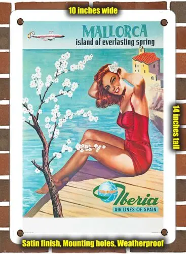 METAL SIGN - 1955 Mallorca Island of Everlasting Spring Iberia - 10x14 Inches