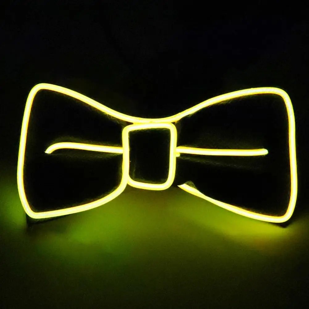 Party Bow Tie Flashing Led Light Up Bow Tie for Men Adjustable Party Necktie Performance Props Long-lasting Dance Christmas