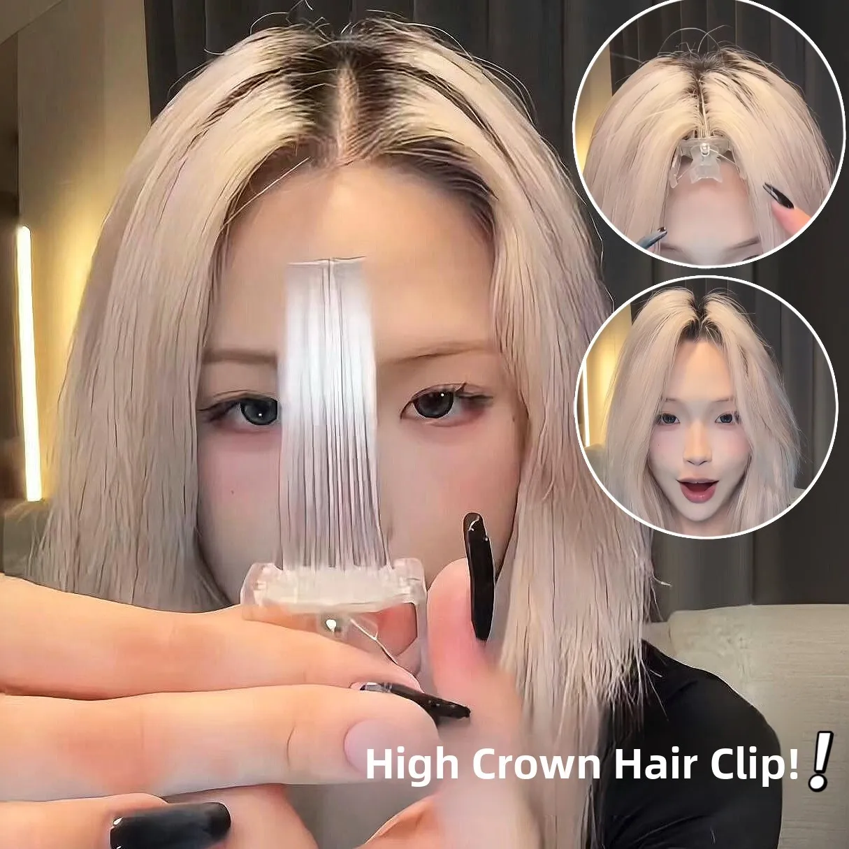 Trendy Hair Accessories Women's Bangs Fixed Hair Clips No Trace Hairdressing Hairpins for Long Straight Or Curly Hair
