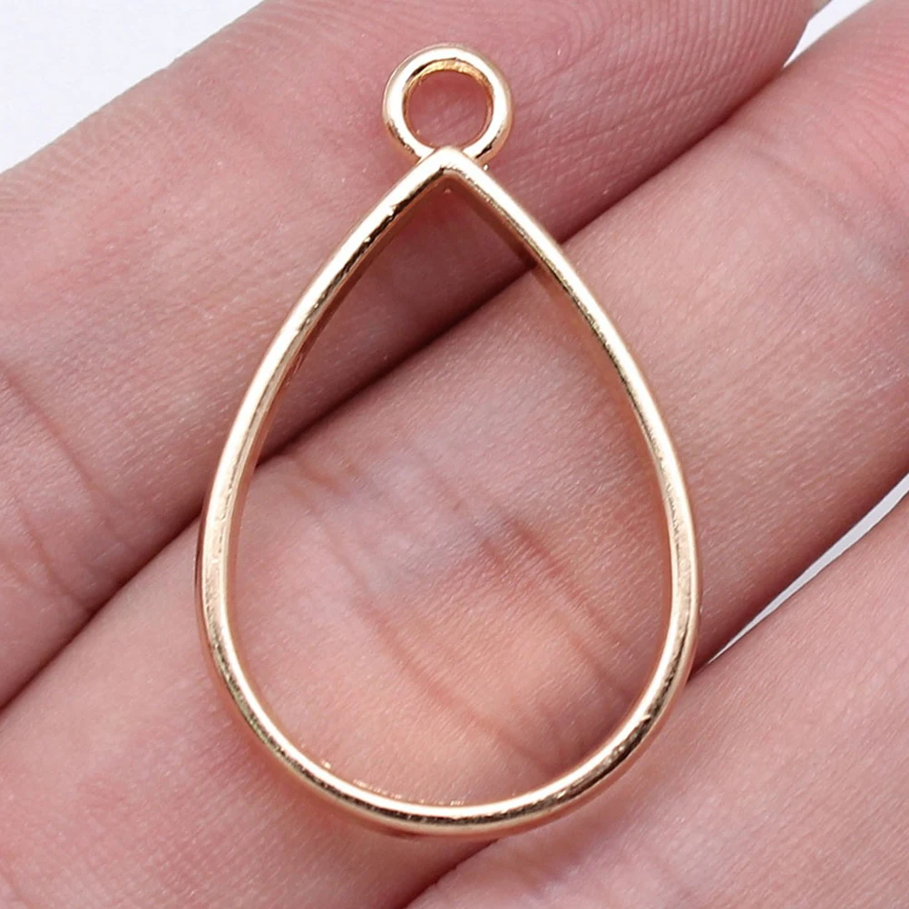 

30pcs Drop Glue Border Bezel Pendants for Necklace Diy Jewelry Making Hollow Alloy Open Charm Accessories Materials