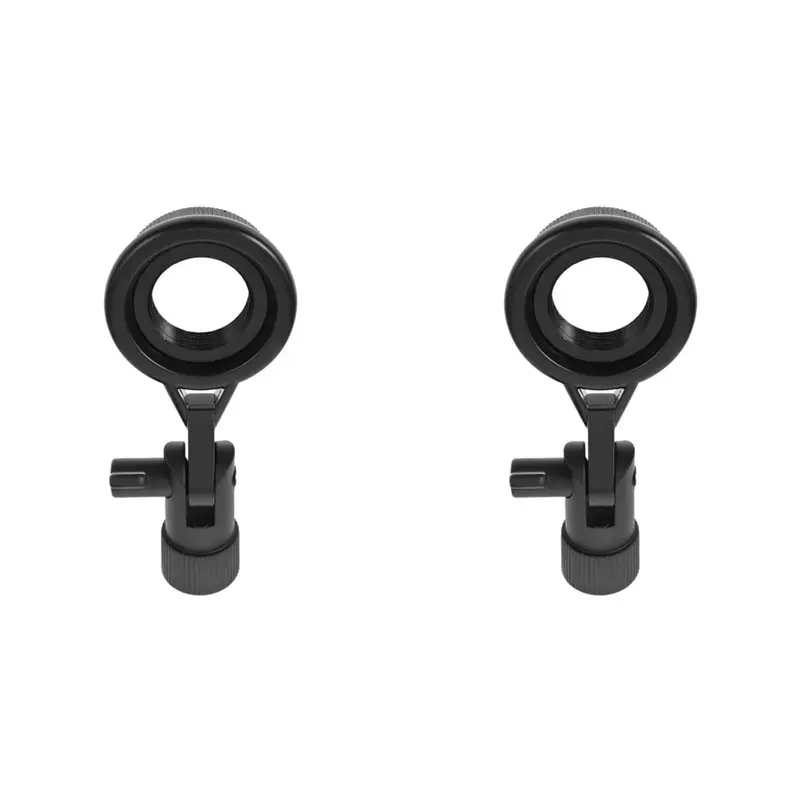Simple Mic Stand Accessories 2 Pcs Metal Mic Clip Microphone Flexible Angle Adjustment Shock Mount Bracket