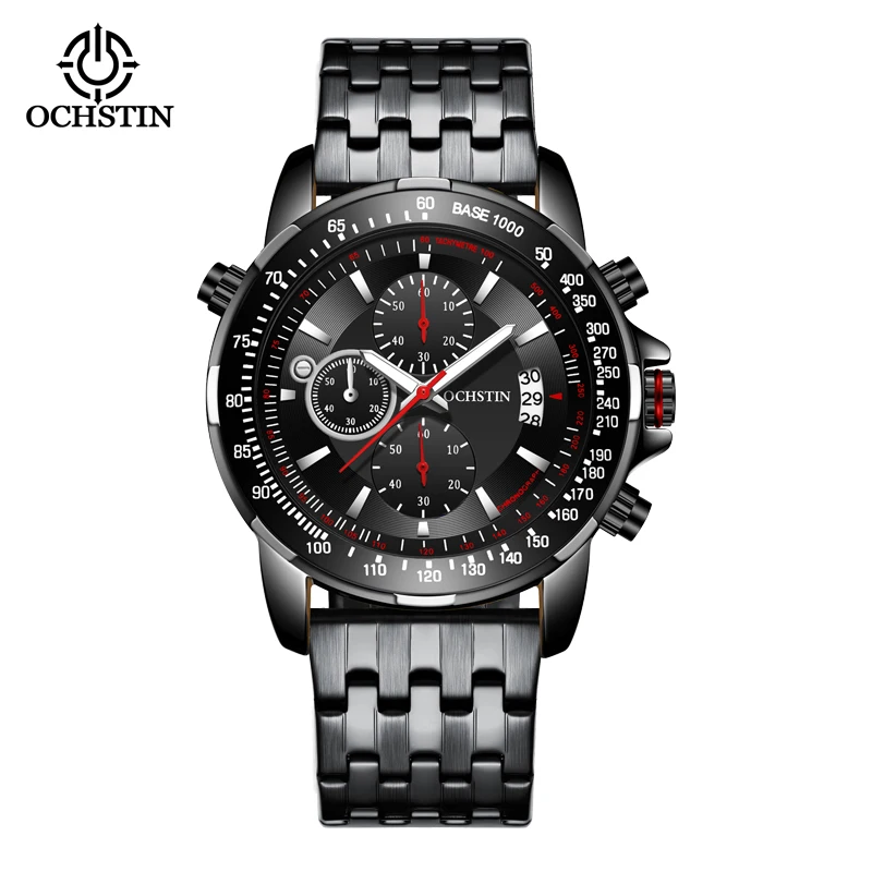 

New Men's Multi-Functional Steel Strap Quartz Watch Waterproof Fashion Business Luminous Watch Trendy Herenhorloge Relojes