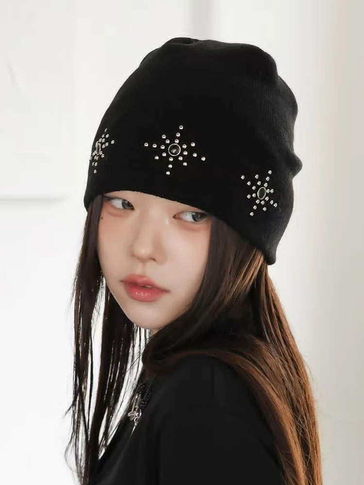 Couples Knitted Hat Women's Autumn Winter Simple Fashion Warm Overhead Woolen Cap Cold Weather Unisex Casual Style Polyester ...