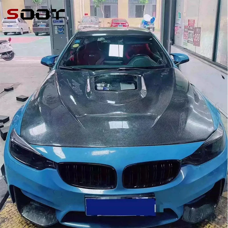 

For BMW M3 F80 M4 F82 F83 Carbon Fiber Hood Engine Cover Hood Car Headliner Hood Cover 2014-2020 Car body kit