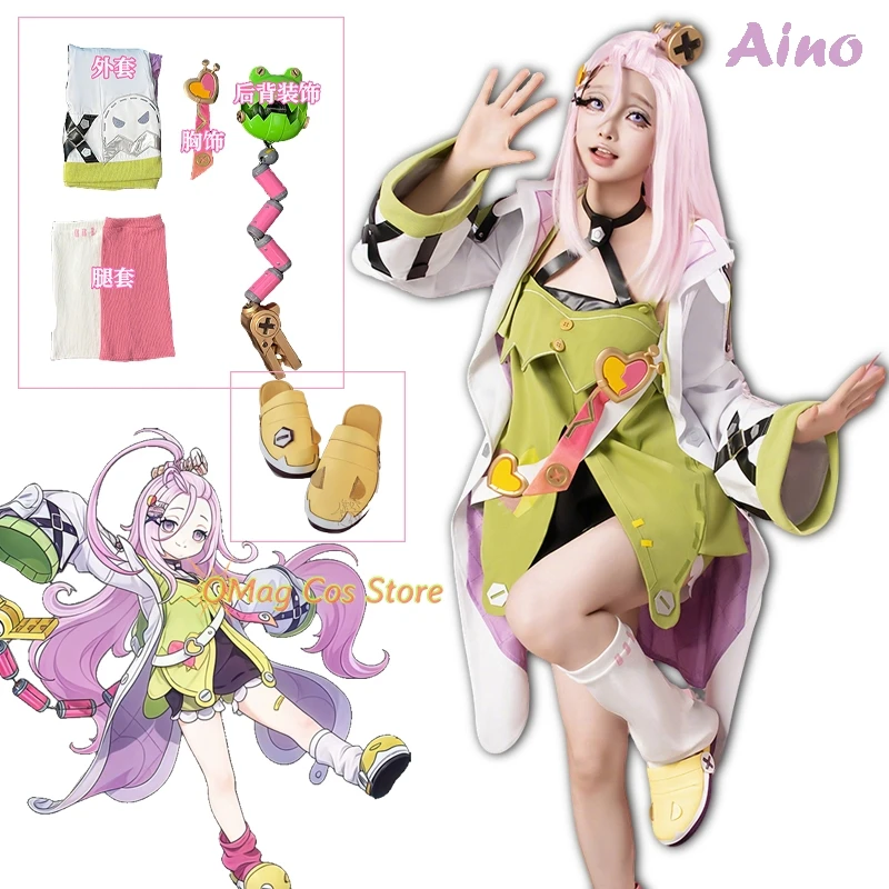 

Хэллоуин для взрослых Dress up Aino Косплей Genshin Impact Игровая одежда Женский Хэллоуин Аниме Игровой костюм Парик Лоли Милые девушки Fullse