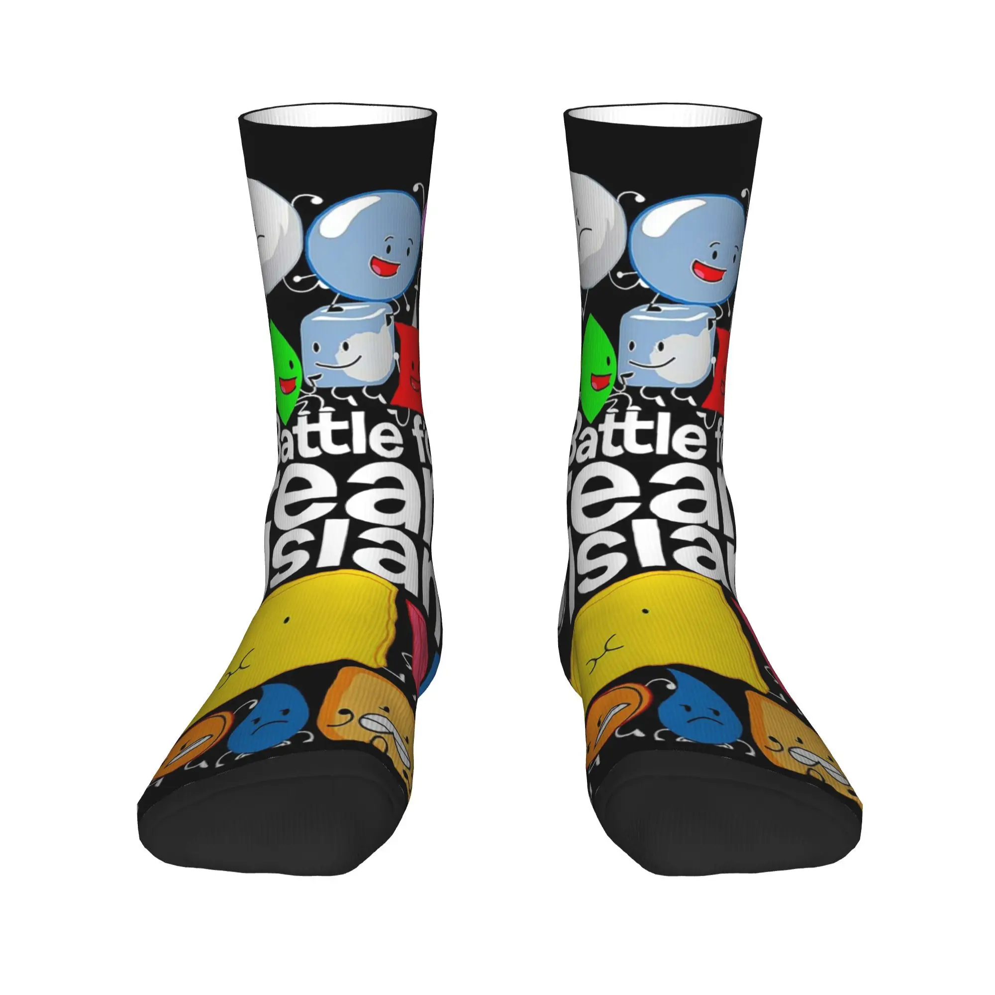 Battle for Dream Island Socks Harajuku Sweat Absorbing Stockings All Season Long Socks Accessories for Unisex Christmas Gifts