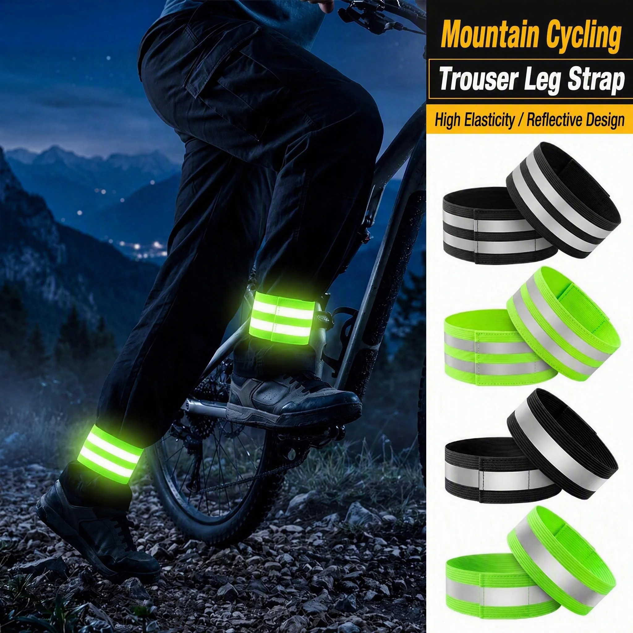 2PCS Running Reflective Arm Bands for Wrist Ankle Leg LED Reflector Armband Night Cycling Safety Light Tape Led Bracelet Strap