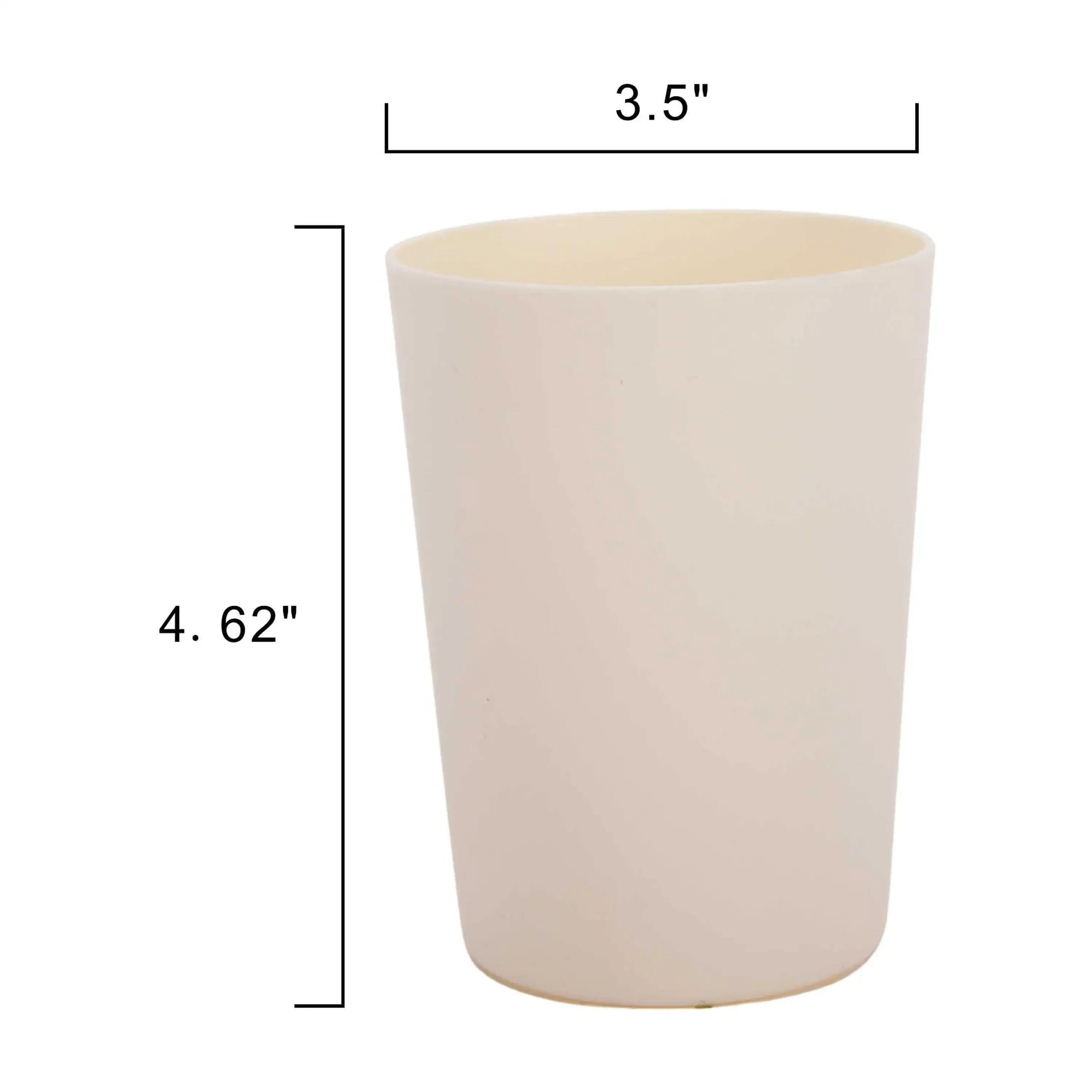 Cream Round Plastic Tumbler, 18-Ounce image 5