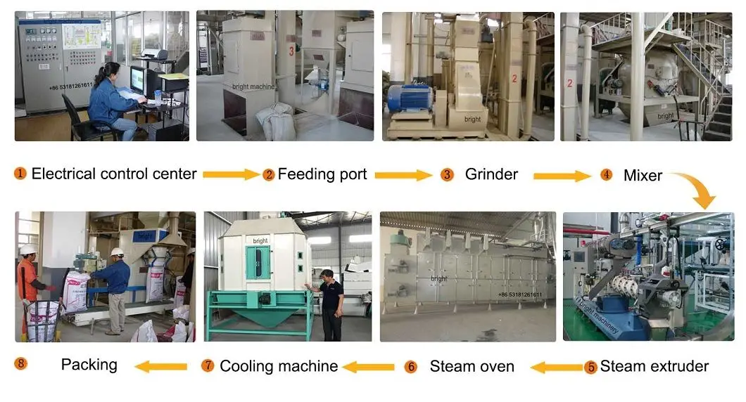 Floating Feed Machine Fish Line 250kg Fish Feed Floating Pellet Making Machine
