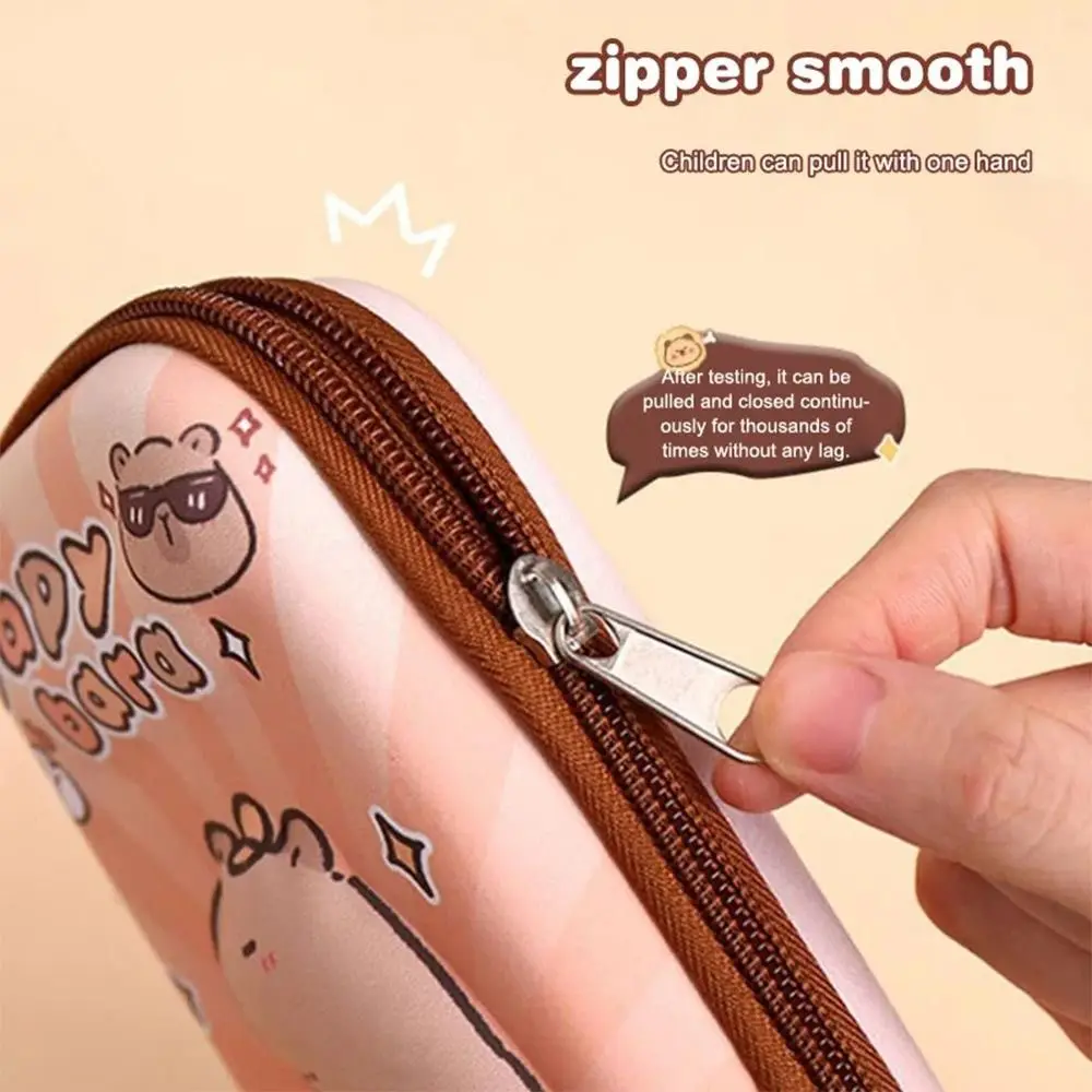 

Large Capacity Pencil Case Drop Resistant Waterproof Pen Bag Multi-functional Capybara/Panda/Astronaut Stationery Box