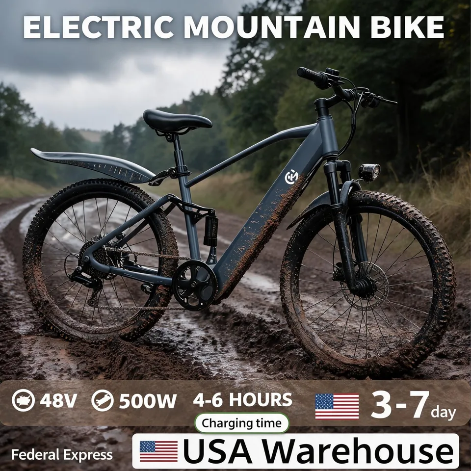 Rough Terrain E-Bike, Hunting Electric Bike. 500W E-Bike with Pedal Assist and Removable Battery Offering Long Range for Extended Wild Outdoor Hunting Trips. image 2