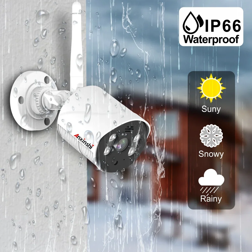 2026 Anxinshi OEM Xmeye Smart 4 Channel IP Camera 3MP Wireless NVR AI Human Detection Camera Kits With Monitor Display