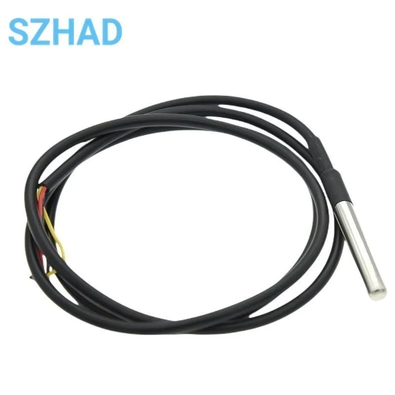 DS18B20 Stainless Steel Package 1/2/3/5Meter 100/200/300/500CM Waterproof 18b20 Cable Probe Temperature Sensor