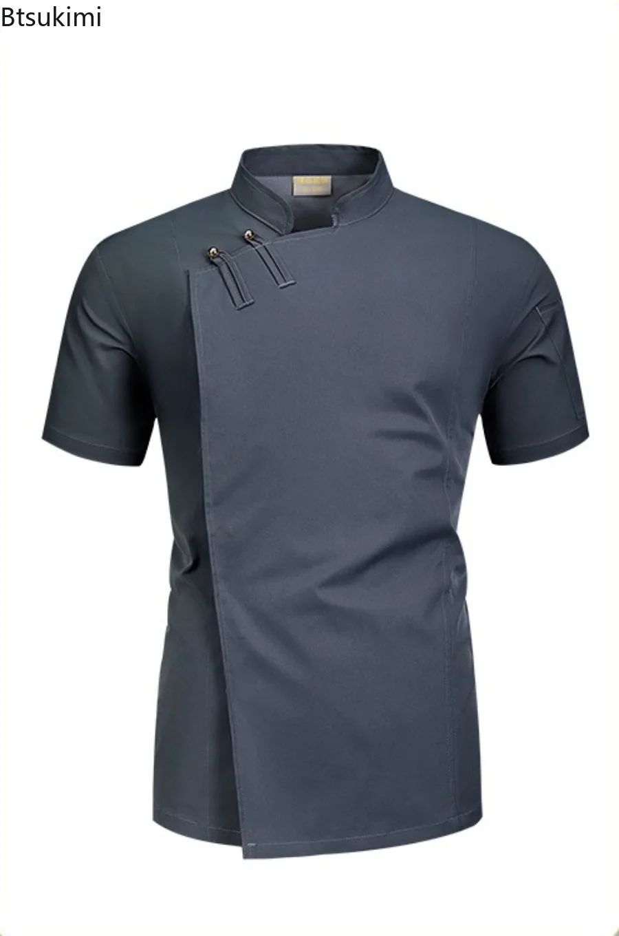 Chef Cooking Coat Short Sleeve Jacket Kitchen Uniforms Restaurant Hotel Catering Baking Food Cooking Soft Stretch Chef Workwear