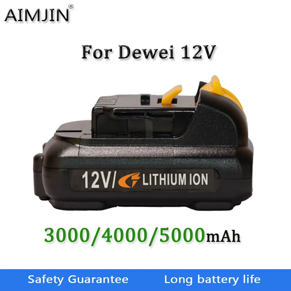 

12V 3000-5000mAh electric tool replacement battery, suitable for replacing lithium-ion batteries such as Dewei DCb120, DCb123, D