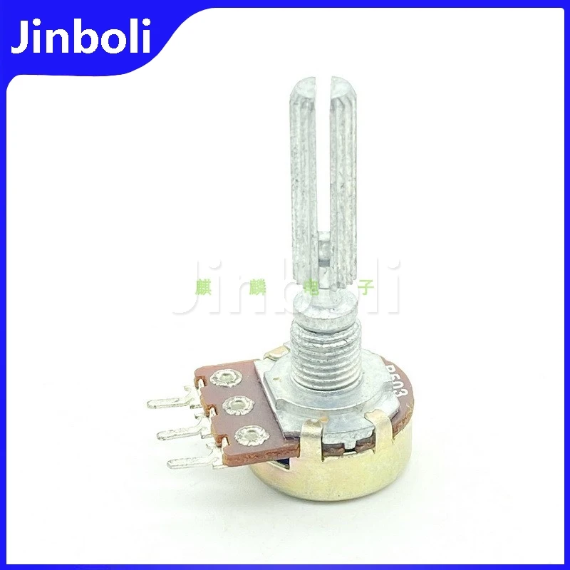 3 قطعة 16 نوع B50K 3-pin واحد الجهد مكبر للصوت مكبر صوت التحكم في مستوى الصوت قابل للتعديل المقاوم B503 مقبض 30 مللي متر