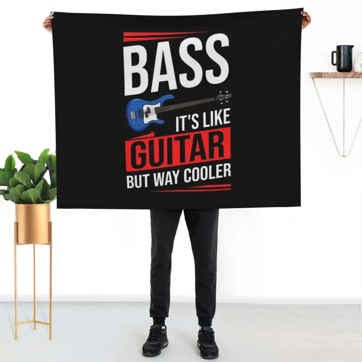 Bass Guitar Bassist Guitarist Acoustic Electric Throw Blanket Summer Bed Blankets For Baby Cute Bed linens Picnic Blankets