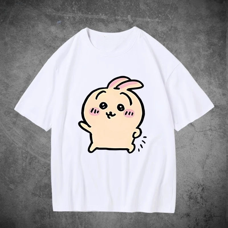 Chiikawa Cute Kawaii Anime Starry Tee Men's Women's Black Retro Cool Graphic Art Print Oversized Short Sleeve Streetwear Top