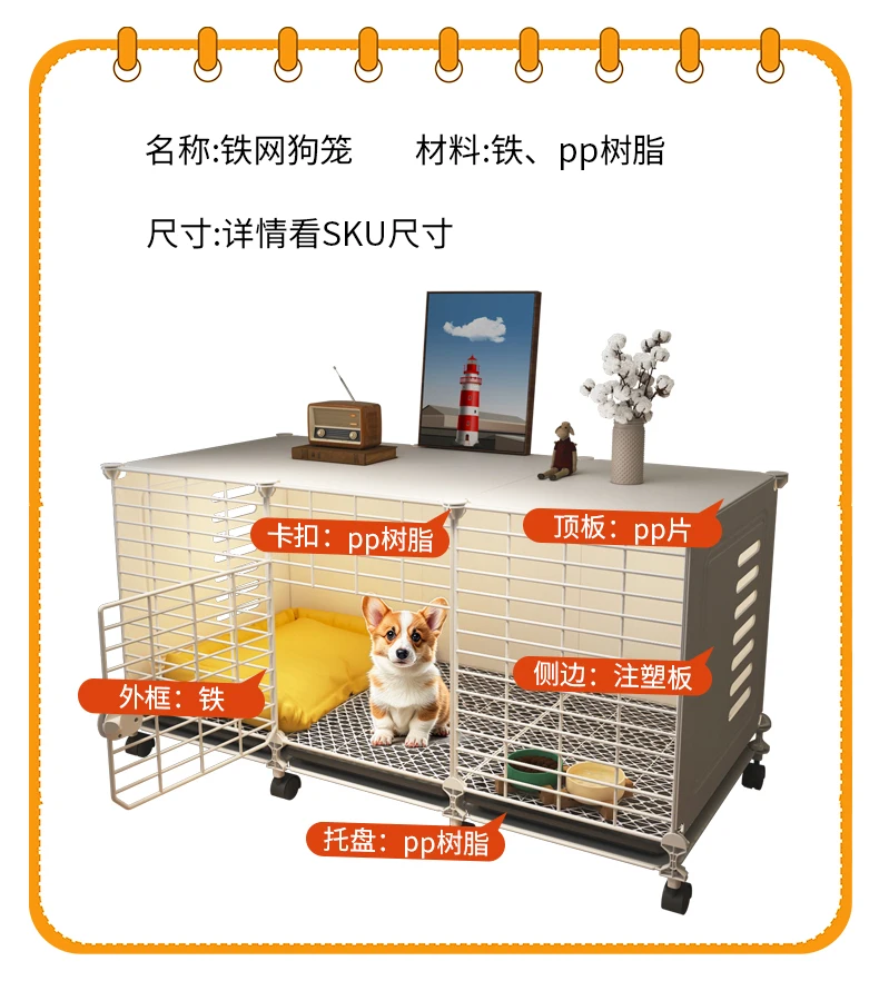 Gaiola para cães Pequeno Doméstico Interior...