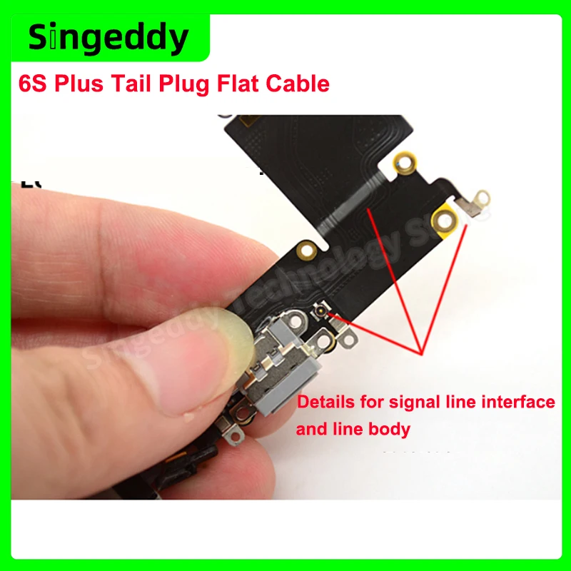 Cell Phone Charging Flex For iPhone 6, 6S, 6SPlus, Earphone Receiver Cable, Microphone Transmitter Replacement, Inner Parts