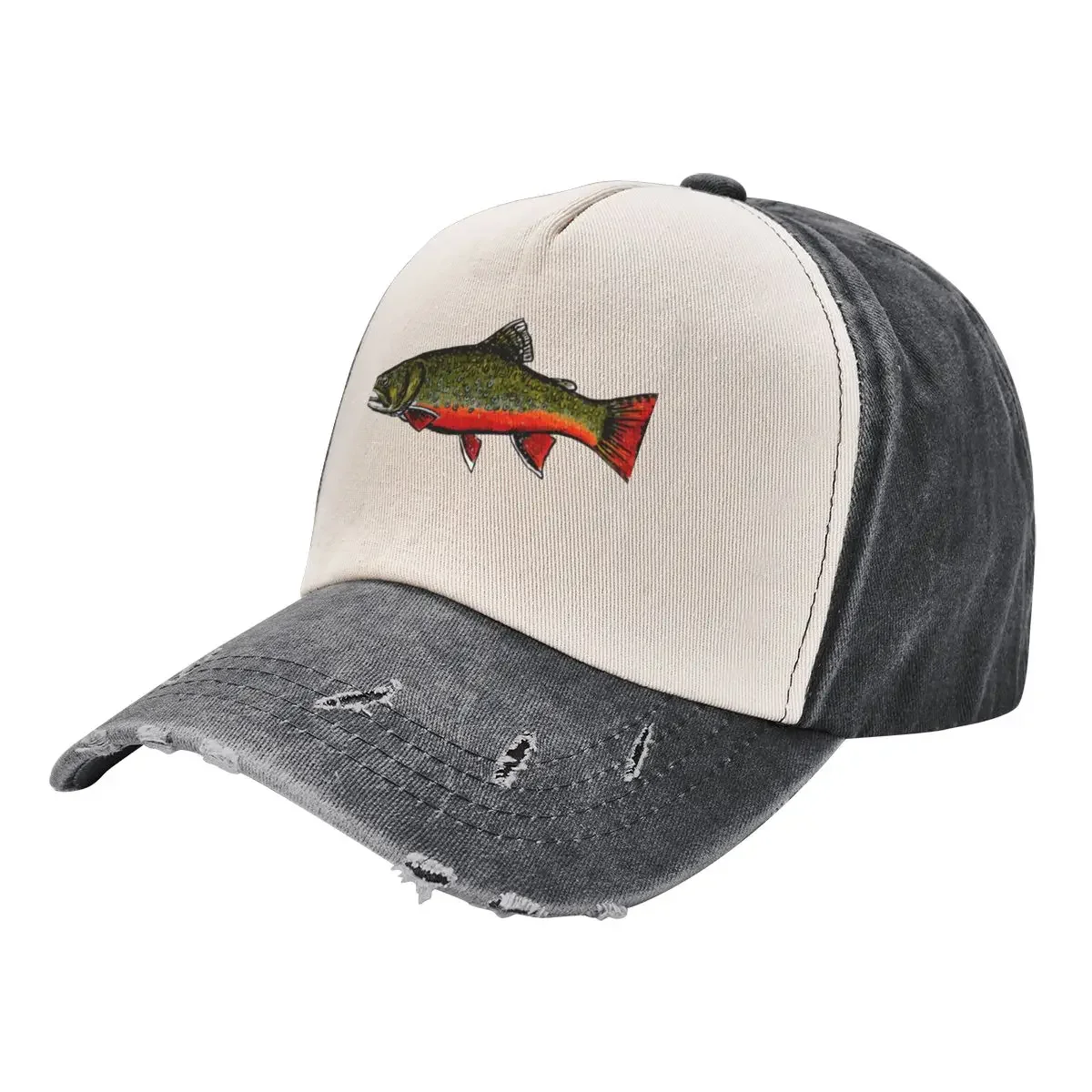 Brook Trout Baseball Cap Snap Back Hat Fishing cap Women's Golf Wear Men's