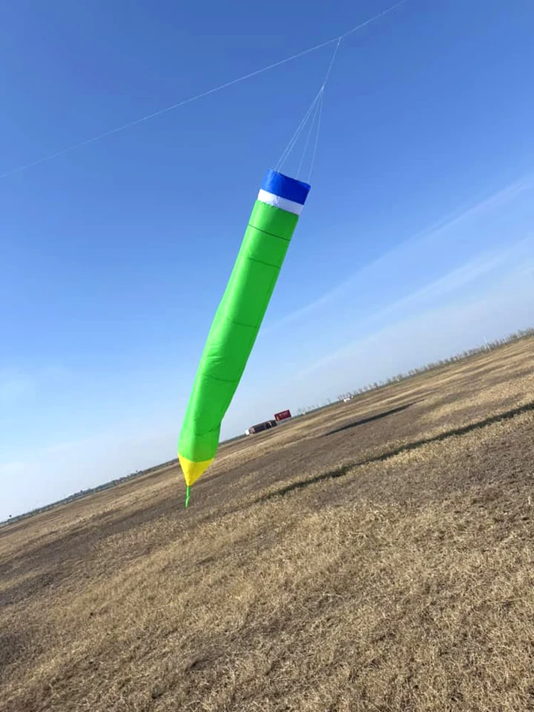 9KM 8m Pencil Kite Ripstop Nylon Fabric Line Laundry Kite Pendant Soft Inflatable Large Professional Kite for Adults with Bag