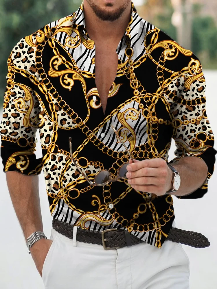 

Мужская модная молодежная куртка-стойка с 3D принтом в стиле барокко, повседневная одежда весеннего сезона, дизайн с острым воротником