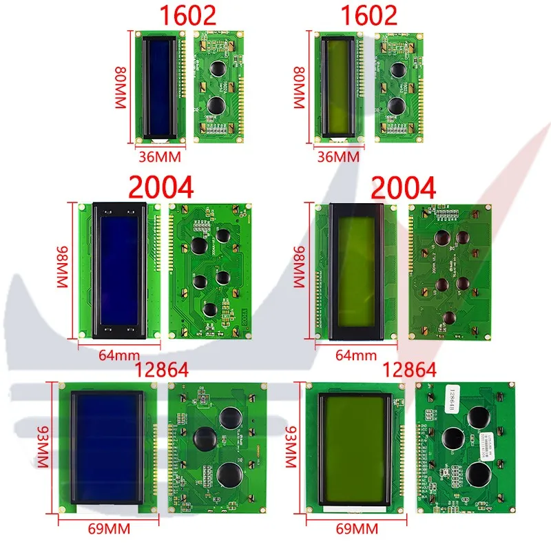 LCD Module Blue Green Screen For Arduino 0802 1602 2004 12864 LCD Character UNO R3 Mega2560 Display PCF8574T IIC I2C Interface