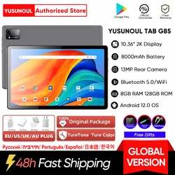 글로벌 버전 탭 10.36 인치 FHD + 디스플레이, 안드로이드 12, 8000mAh 태블릿 PC, 13MP 카메라, 5G 와이파이, 구글 플레이 스크린 캐스트, PUBG 게임, 새로운 탭