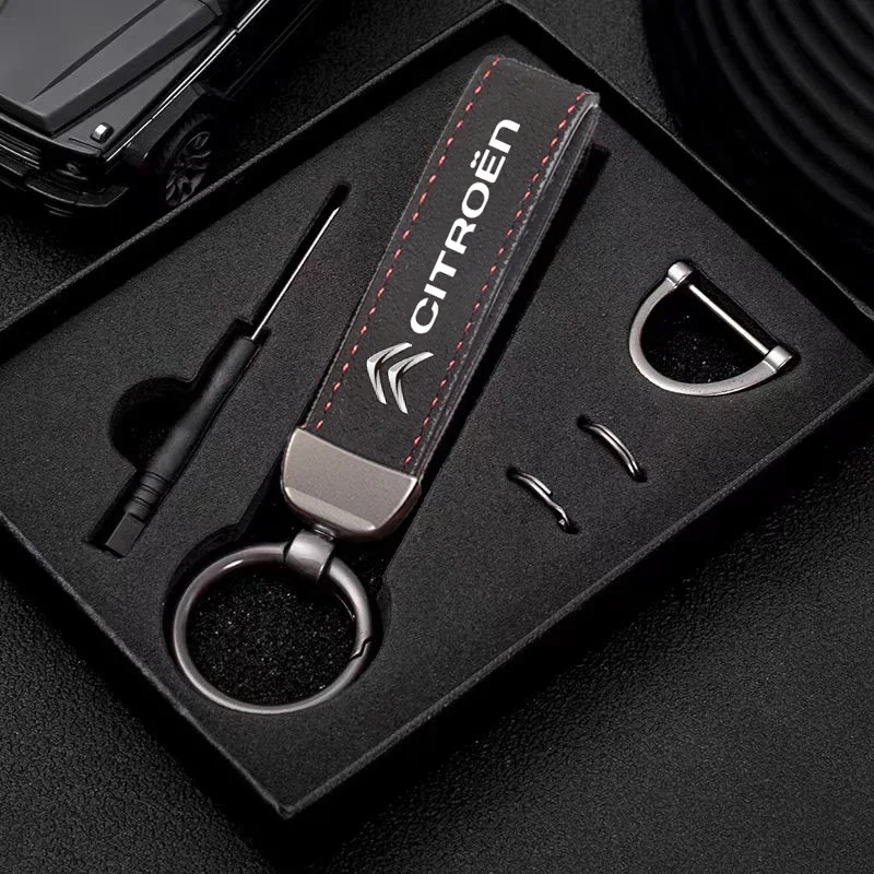 Citroen Emblem Key Ring Car Badge Keychain Custom Logo Gift Accessories For Citroen C8 DS3 C6 C3 Vts C4 Saxo C4L C5 C2 C1 Xsara