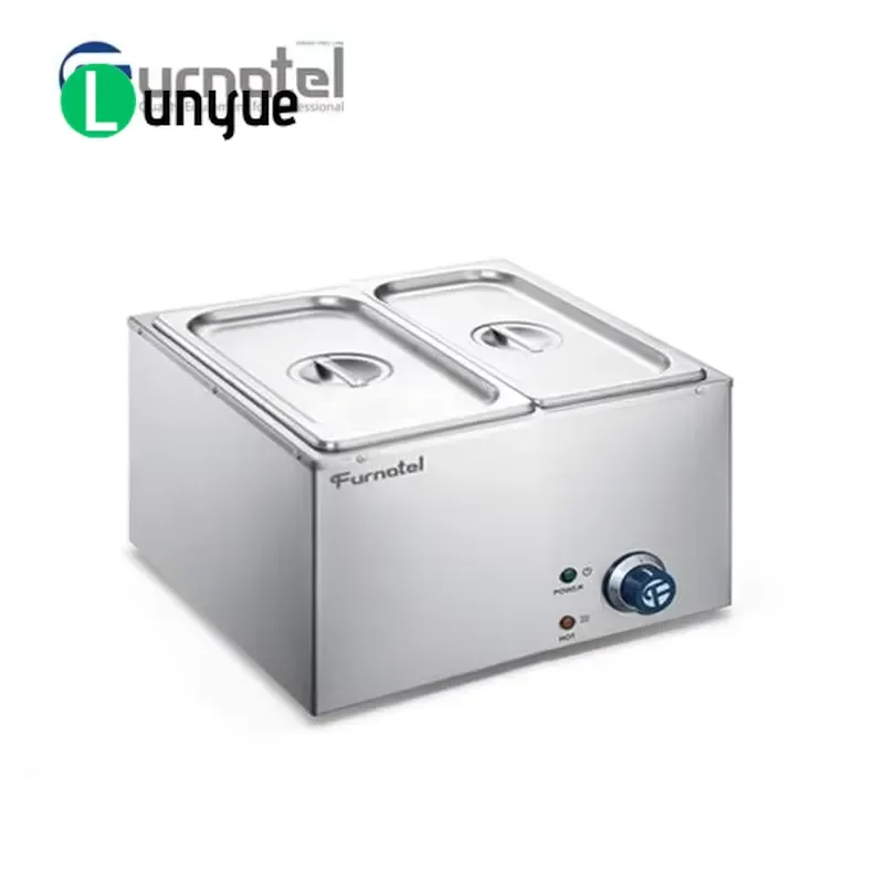 Stainless Steel Electric Bain Marie Food Warmer Buffet Server Desktop Countertop Heating Tray for Restaurant Catering Party