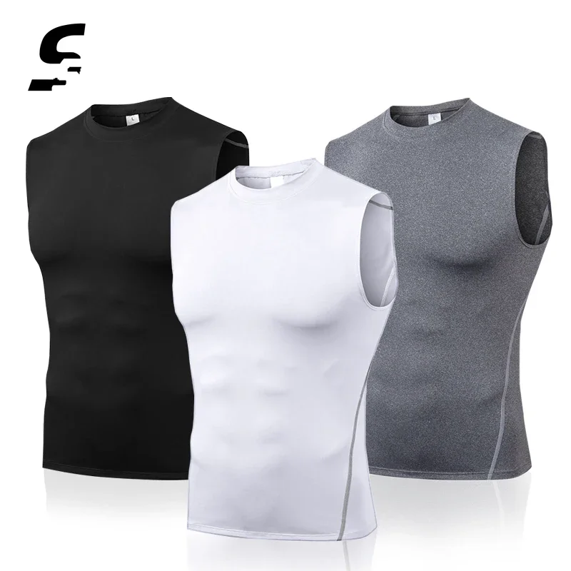 

Men Gym Top Bodybuilding Running Tights Vest Quick-dry Fitness Tank Tops Jogging Suit Summer Sleeveless Sports Clothes