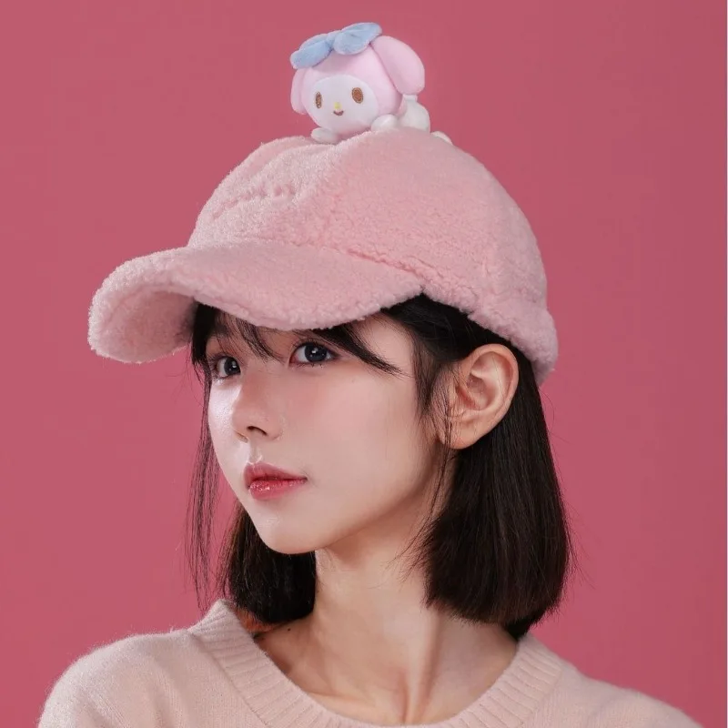 Sanrio My Melody Pochacco Pompompurin chapéus periféricos de filmes e televisão kawaii para meninos e meninas bonés de beisebol quentes de inverno