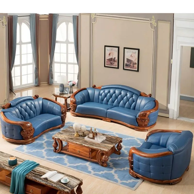 Luxury Royal Style Sofa Set European Handmade Ebony Wood Carving Furniture Living Room Design Luxury Modern Sofa كنب استراخاء