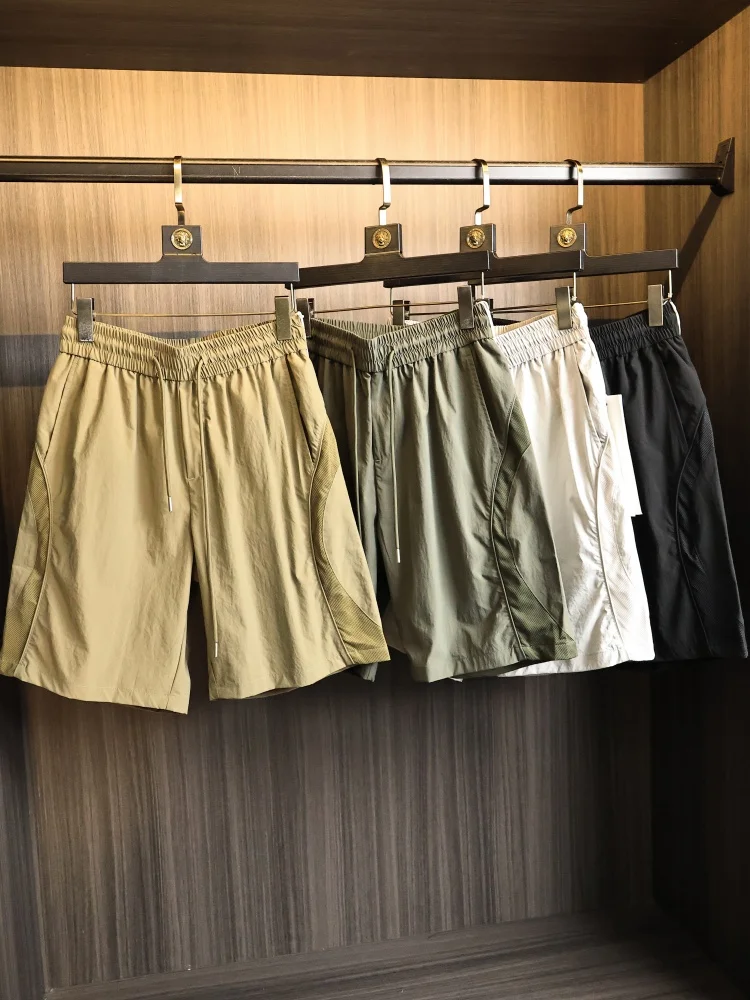 Ultra-Thin Breathable Quick-Dry Summer Men's Outdoor Sports Casual Shorts Elastic Waist Lightweight Comfortable Straight Leg ...