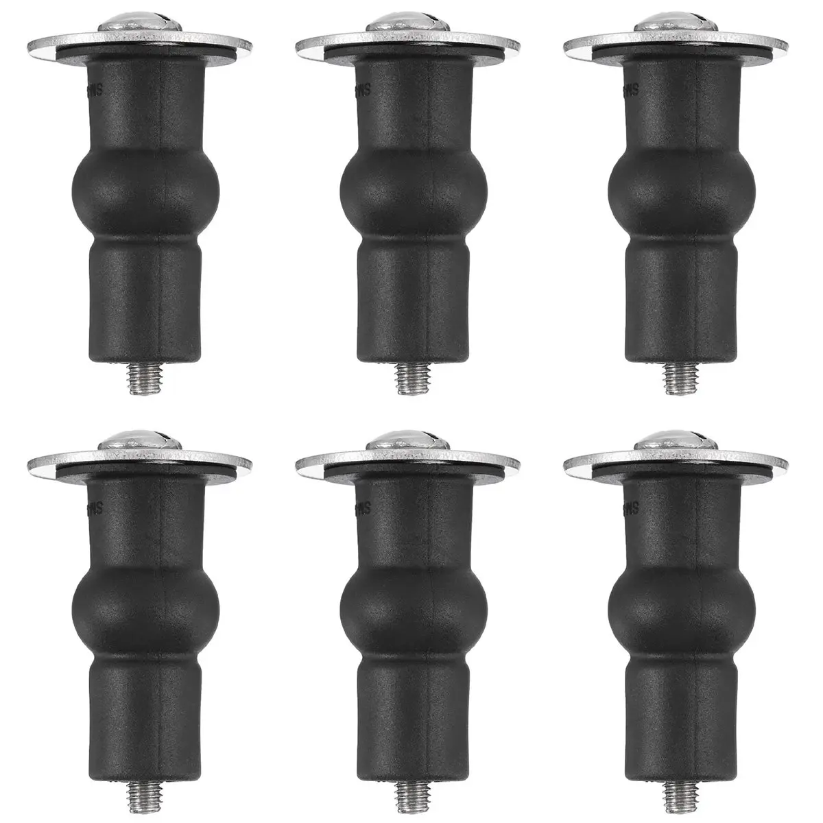 

6Pcs Toilet Seat Hinge Bolts Mild Rubber Tips Stainless Steel Construction Strong Secure Fit Wide Compatibility Simple Stylish