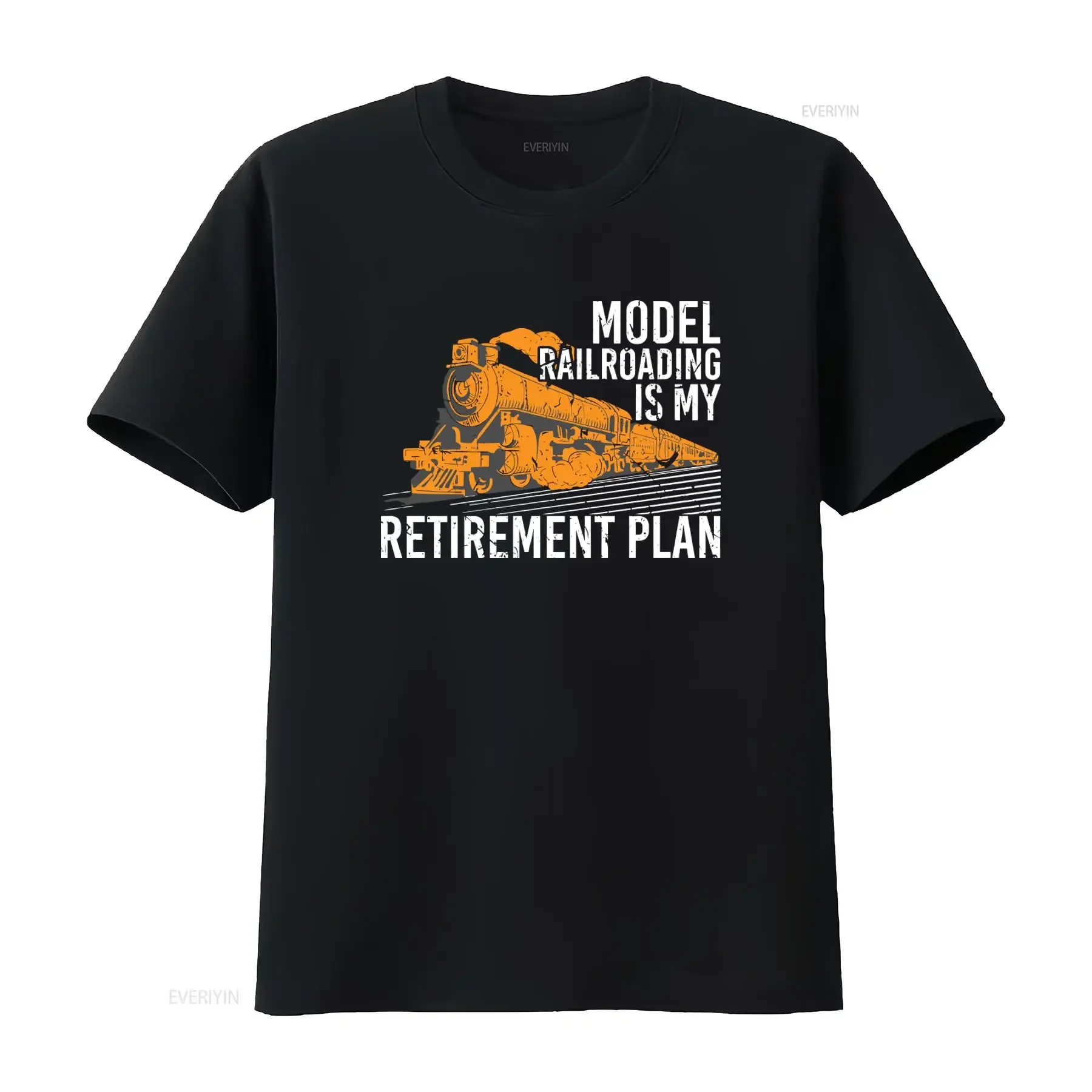Retirement Plan Model Railroading Rail Transport Modeling T Shirt for Railroad Enthusiasts vintage Washed fashion Stylish