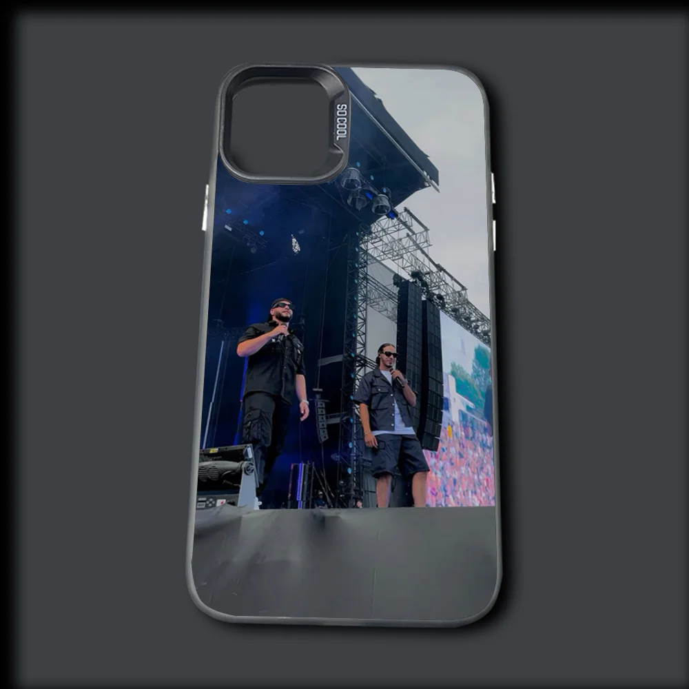 Djadja D-Dinaz Rapper Telefoonhoesje voor iPhone 16,15,14,13,12,11, Mini, Pro, MAX Grijs Drop Matte Schokbestendige Soft Cover