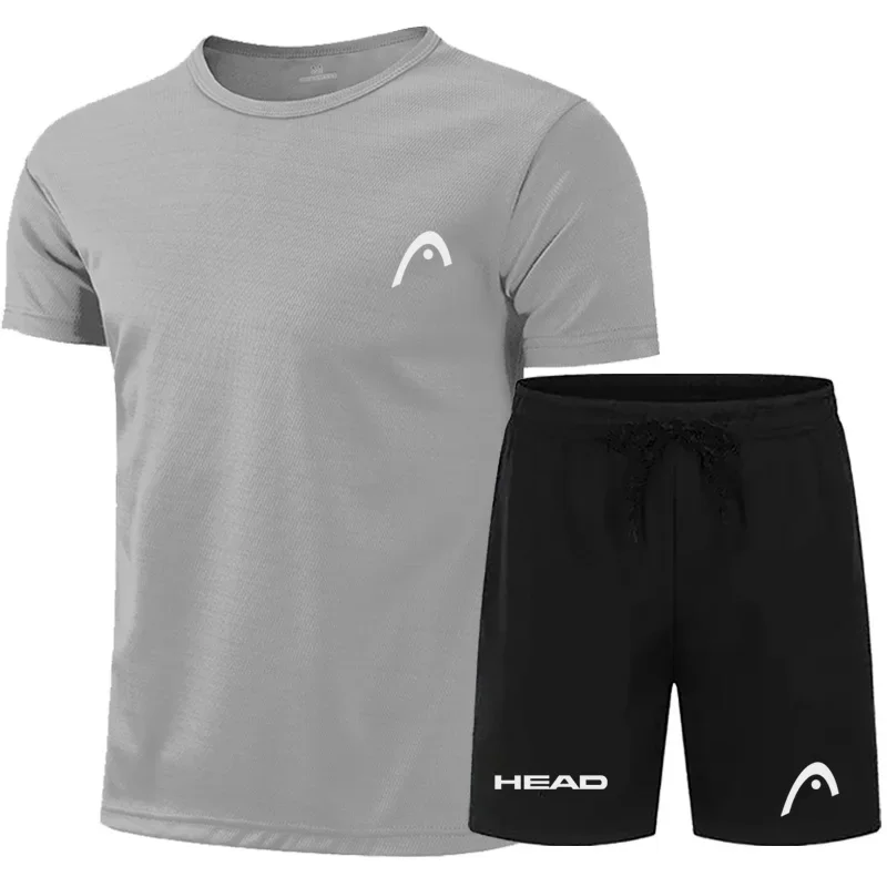 New Summer Men\'s Sport Shorts set Male Breathable Tennis Shorts suit Quick-Drying Badminton Trousers Outdoor Running Fitness