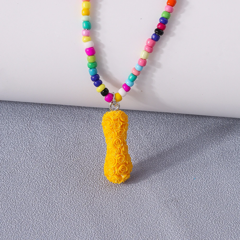 Aihua Niedliche Boho-Halskette mit Namen und Initialen, 26 Buchstaben, für Frauen, BFF, beste Freunde, Kinder, Rose, A-Z Alphabet-Halsketten, Geburtstagsgeschenke – Detail 9
