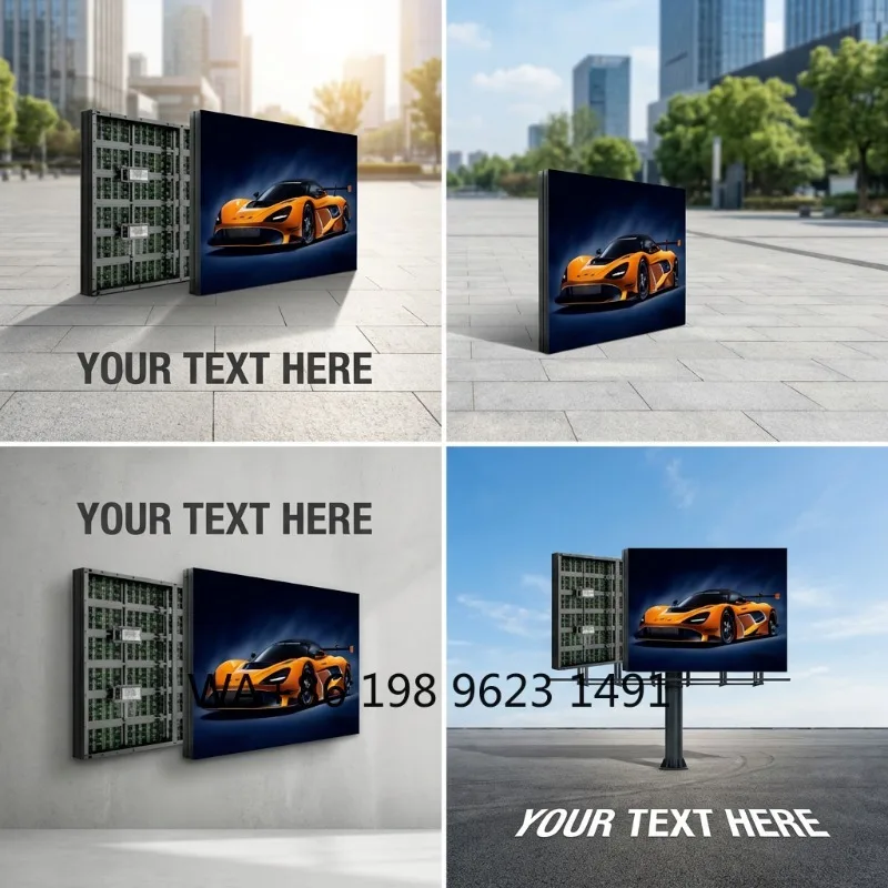 Custom LED Advertising Display Freestanding Wall Hanging Mount AC 220-240V Car Home Outdoor Venues 1Y Warranty