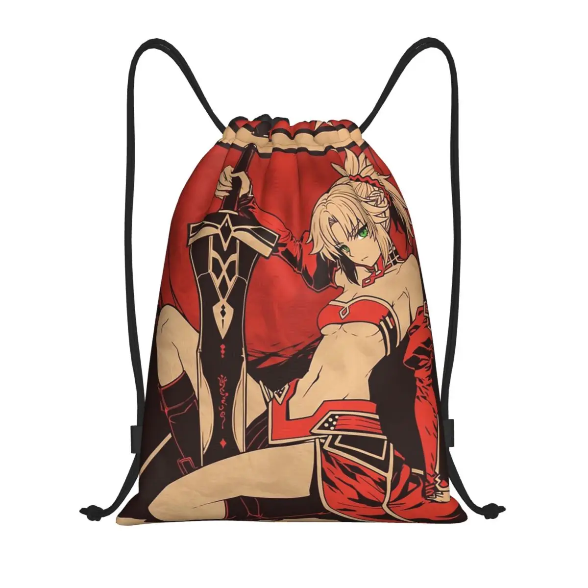 

Рюкзаки Pinup Mordred Fate Stay Night в стиле аниме, повседневные сумки на шнурке, сумки для мелочей, сумки для книг для мужчин, женщин и студентов
