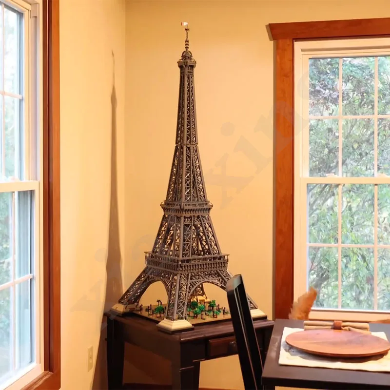 With Original Box Eiffel Tower Fit World Famous Architecture 10307 1.5M 10001PCS Building Blocks Bricks Toys For Adults Gifts