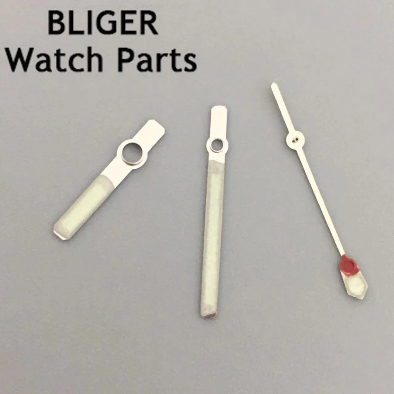 BLIGER silver rose gold watch hands green luminous hands fit NH35 NH36 movement