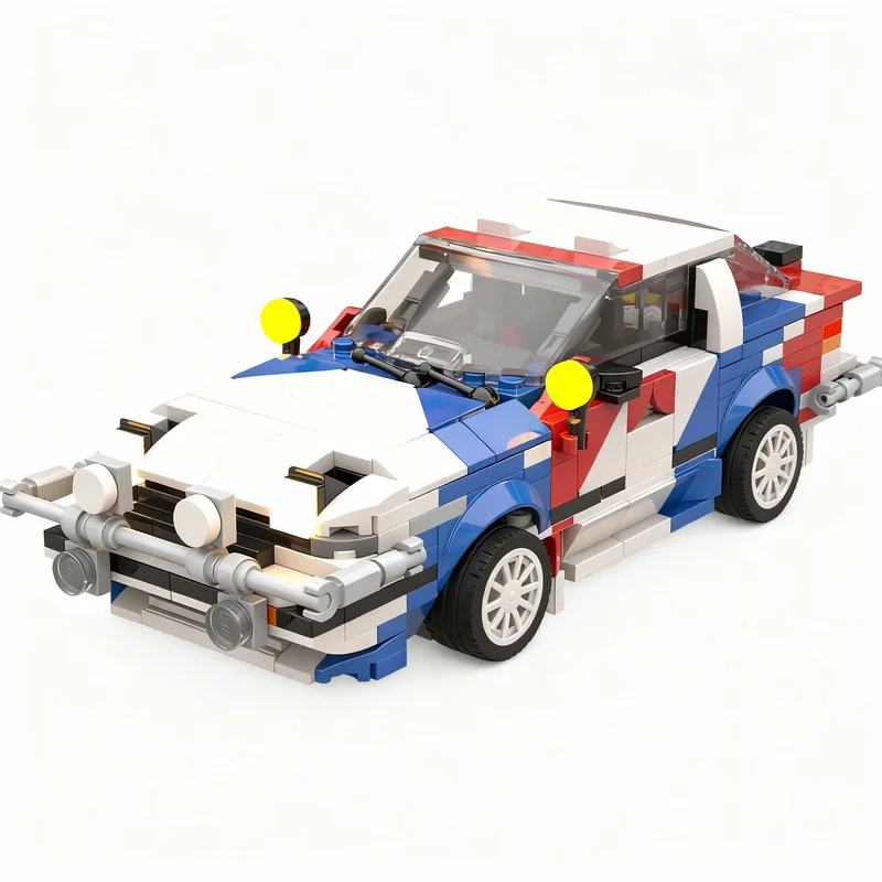 

586pcs MOC Nissan Silvia 88 SAFARi Rally Kirkland S Eklund 200 SX PHOENIX LiTE City Champions Model Building Blocks Architecture