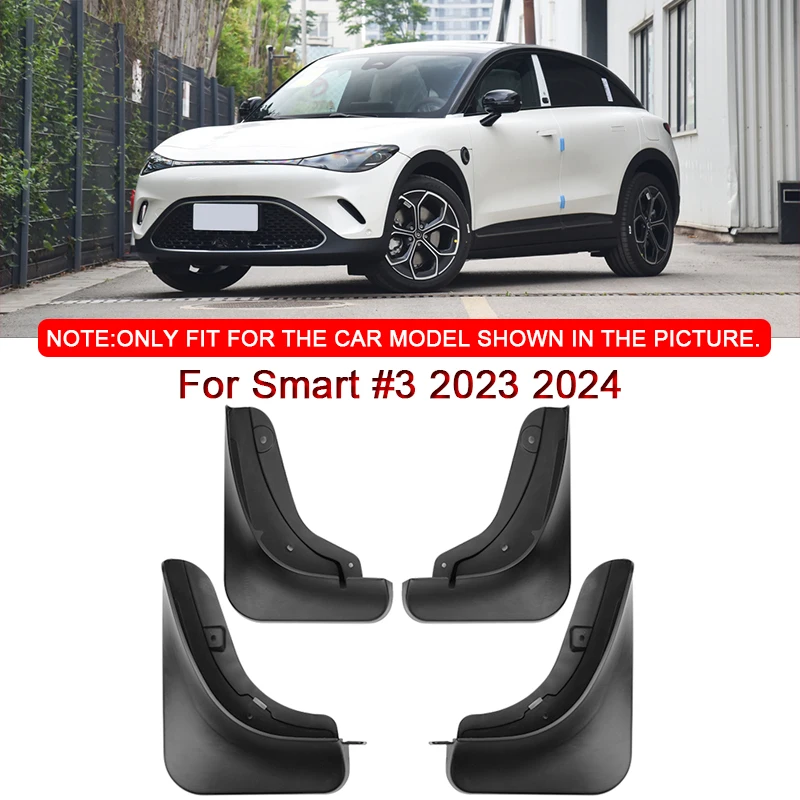 Fit For Smart #3 2023 2024 2025 Car Styling ABS Car Mud Flaps Splash Guard Mudguards MudFlaps Front Rear Fender Auto Accessories