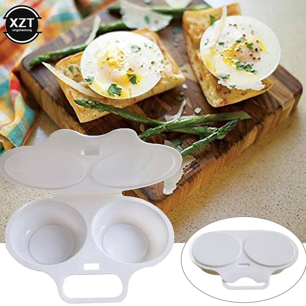 Home Kitchen Microwave Oven Heart&Flowers Round Shape Egg Steamer Cooking Mold Egg Poacher Gadgets Fried Egg Tool